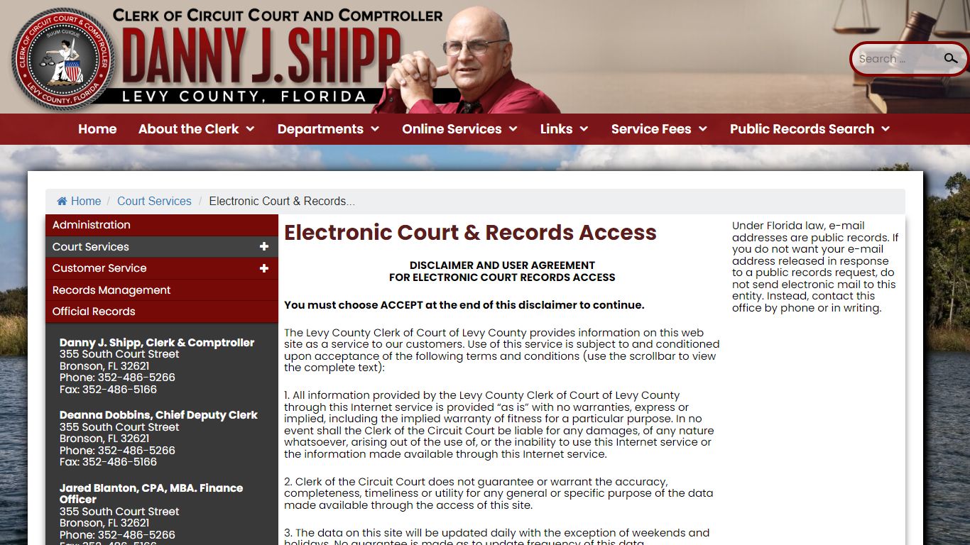 Electronic Court & Records Access – Levy County Clerk of Courts ...